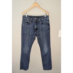 Lucky Brand 410 Jeans Mens 32x32 Blue Medium Wash Straight Leg Athletic Slim Fit